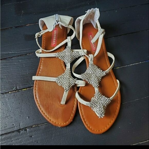 Unionbay White Gladiator Sandals - Picture 7 of 8